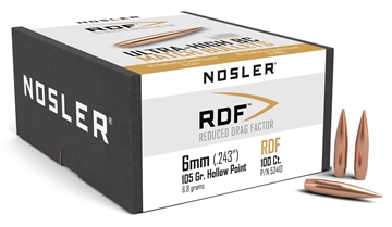 Picture of Nosler RDF Match 6mm 105gr Hollow Point Boat Tail 100/Box 53410