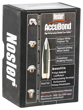 Picture of Nosler Nosler AccuBond Bullets .338 Cal. 300 gr. Spitzer Point 50 pk. 54851