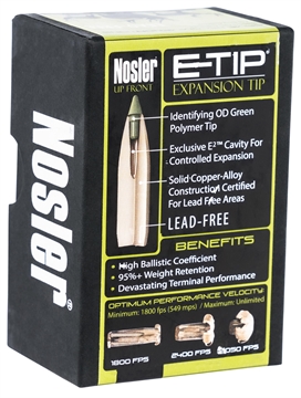 Picture of Nosler E-Tip Lead-Free Expansion Bullets .300 AAC .308" 110 gr SPTZ E-TIP 50/ct 59380