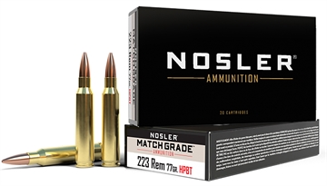 Picture of Nosler Match Grade 223Rem 77gr Custom Competition Hollow Point Boat Tail 20 Per Box/20 Case 60011