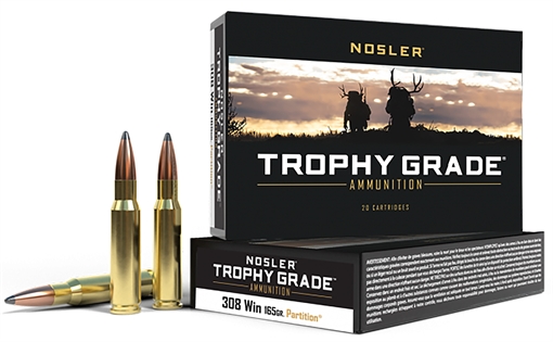 Picture of Nosler Trophy Grade 308 Win 165 gr Nosler Spitzer Partition 20 Per Box/ 10 Case 60053