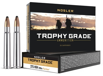 Picture of Nosler Trophy Grade 375H&HMag 260gr Nosler Spitzer Partition 20 Per Box/10 Case 60090