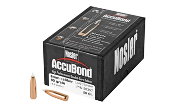 Picture of Nosler AccuBond, .243 Diameter, 6MM/243 Winchester, Spitzer Boat Tail, 50 Count 56357