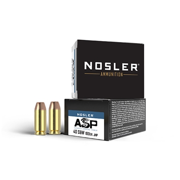 Picture of Nosler Assured Stopping Power Handgun 40S&W 180gr Jacketed Hollow Point 20 Per Box/20 Case 51279
