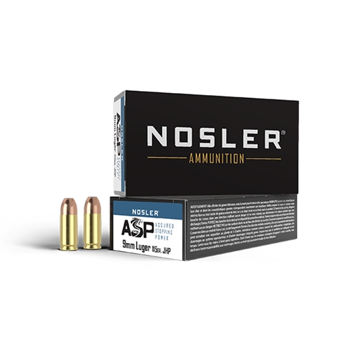 Picture of Nosler Assured Stopping Power Handgun 9mmLuger 115gr Jacketed Hollow Point 50 Per Box/10 Case 51017