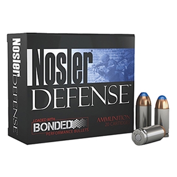 Picture of Nosler Defense Handgun 9mmLuger+P 124gr Bonded Performance Tipped 20 Per Box/10 Case 37151