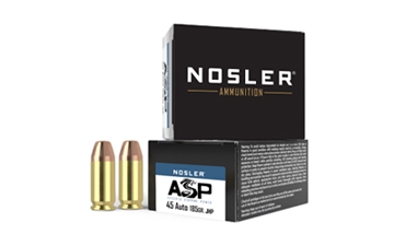 Picture of Nosler Assured Stopping Power Handgun 45ACP 185gr Jacketed Hollow Point 20 Per Box/20 Case 51278