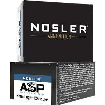 Picture of Nosler Assured Stopping Power Handgun 9mmLuger 124gr Jacketed Hollow Point 20 Per Box/20 Case 51286
