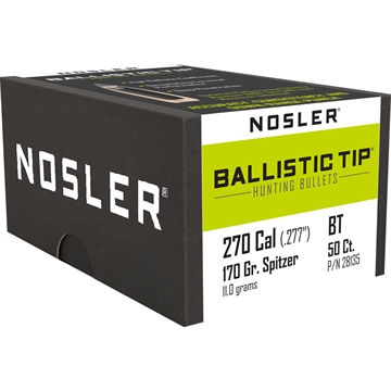 Picture of Nosler Nosler Ballistic Tip Hunting Bullets .270 Cal. 170 gr. Spitzer Point 50 pk. 28135