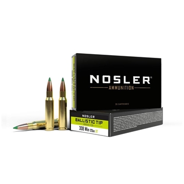 Picture of Nosler Ballistic Tip Rifle Ammunition 308 Win 125gr Ballistic Tip Hunting Ammo (20 ct.) 40061