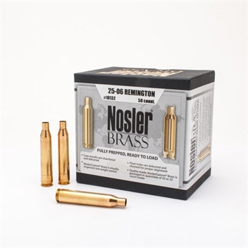 Picture of Nosler Unprimed Brass Rifle Cartridge Cases 50/ct .25-06 Rem 10132