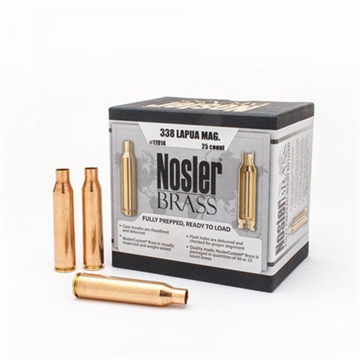 Picture of Nosler Unprimed Brass Rifle Cartridge Cases 25/ct .338 Lapua 11914