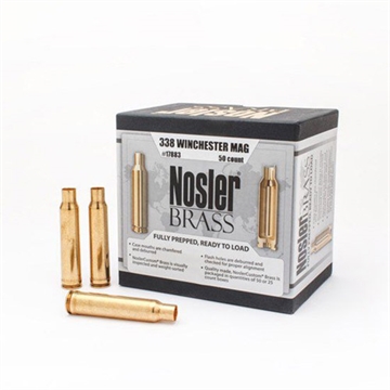 Picture of Nosler Unprimed Brass Rifle Cartridge Cases 50/ct .338 Win Mag 17883