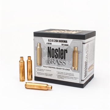 Picture of Nosler Unprimed Brass Rifle Cartridge Cases 50/ct 6.5-284 Norma 10190