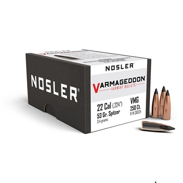 Picture of Nosler Varmageddon Bullets .22 cal .224" 53 gr FB-TIPPED 250/ct 36524