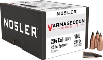 Picture of Nosler VarMageddon Bullets .20 cal .204" 32 gr FB-TIPPED 250/ct 32851