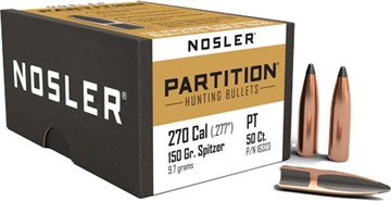 Picture of Nosler Nosler Partition Bullets .270 Cal. 150 gr. Spitzer Point 50 pk. 16323