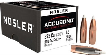 Picture of Nosler AccuBond Bullets .375 cal .375" 300 gr SBT-ACB w CANN 50/ct 53662