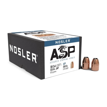 Picture of NOSLER BULLETS 38 .357 125GR JHP 250CT 44912 054041449120