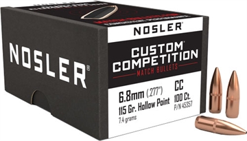 Picture of Nosler Custom Competition Bullets 6.8mm .277" 115 gr HPBT CANN 100/ct 45357