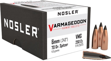 Picture of Nosler VarMageddon Bullets 6mm .243" 70 gr FB-TIPPED 250/ct 25075
