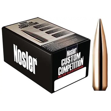 Picture of Nosler Custom Competition Bullets .22 cal .224" 52 gr HPBT 1000/ct 59741