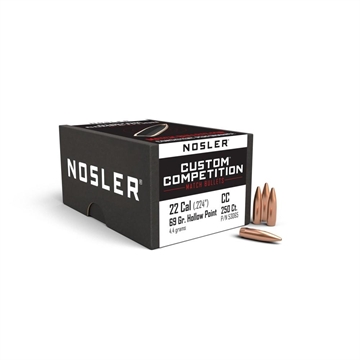 Picture of Nosler Custom Competition Bullets .22 cal .224" 69 gr HPBT 250/ct 53065