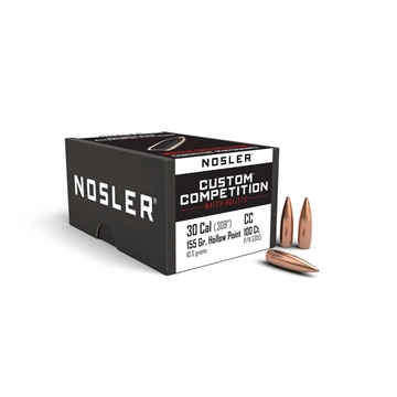 Picture of Nosler Custom Competition Bullets .30 cal .308" 155 gr HPBT 100/ct 53155