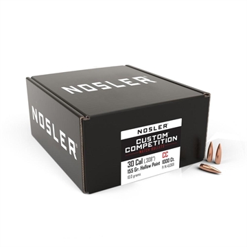 Picture of Nosler Custom Competition Bullets .30 cal .308" 155 gr HPBT 1000/ct 45369