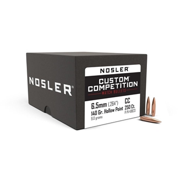 Picture of Nosler Custom Competition Bullets 6.5mm .264" 140 gr HPBT 250/ct 49823