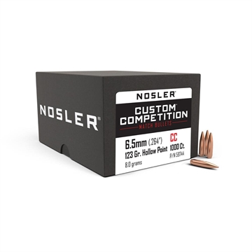 Picture of Nosler Custom Competition Rifle Bullets 6.5mm .264 123 gr HPBT 1000/ct 59744