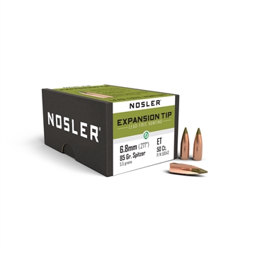 Picture of Nosler E-Tip Lead-Free Hunting Bullets 6.8mm .277" 85 gr SPTZ E-TIP 50/ct 59543