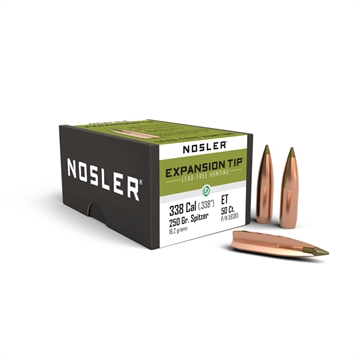 Picture of Nosler Expansion Tip Lead Free .338 cal .338" 250gr 50/rd 59385