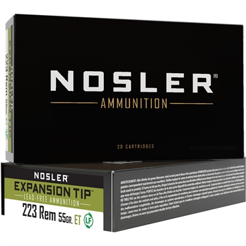 Picture of Nosler Nosler Expansion Tip Rifle Ammunition 223 Rem. 55 gr. ET SP 20 rd. 40150