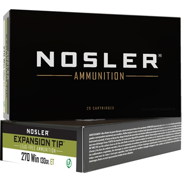Picture of Nosler Nosler Expansion Tip Rifle Ammunition 270 Win. 130 gr. ET SP 20 rd. 40031