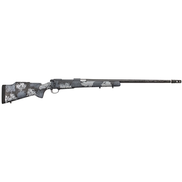 Picture of Nosler M48 Long-Range Carbon 33 Nosler 3+1 26" Carbon Fiber Wrapped Barrel, Sniper Gray Cerakote Metal Finish, Elite Midnight Camo Manners MCS-T Elite Tac Stock 46648