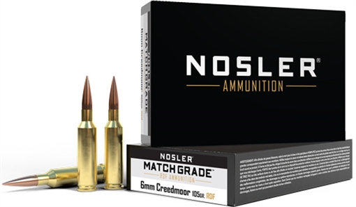 Picture of Nosler Match Grade RDF 6mmCreedmoor 105gr RDF Hollow Point Boat Tail 20 Per Box/10 Case 60135