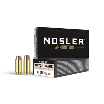 Picture of Nosler Assured Stopping Power Handgun 40S&W 150gr Jacketed Hollow Point 50 Per Box/10 Case 51181
