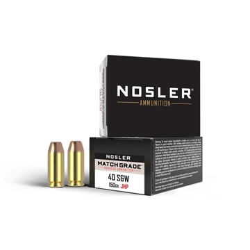 Picture of Nosler Assured Stopping Power Handgun 40S&W 150gr Jacketed Hollow Point 20 Per Box/20 Case 51283