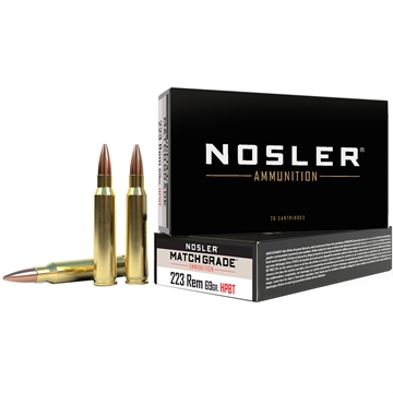 Picture of Nosler Match Grade 223Rem 69gr Custom Competition Hollow Point Boat Tail 20 Per Box/20 Case 60023