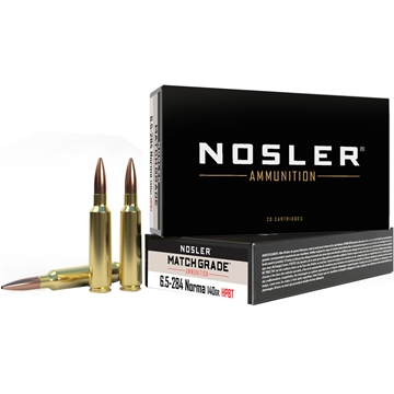 Picture of Nosler Nosler Match Grade Rifle Ammunition 6.5mmx284 Norma 140 gr. CC HPBT 20 rd. 44166