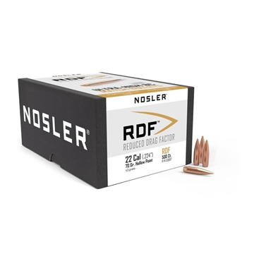 Picture of Nosler RDF 22 CALIBER (0.224'') HOLLOW POINT BOAT TAIL 70GR 500/BOX 53067