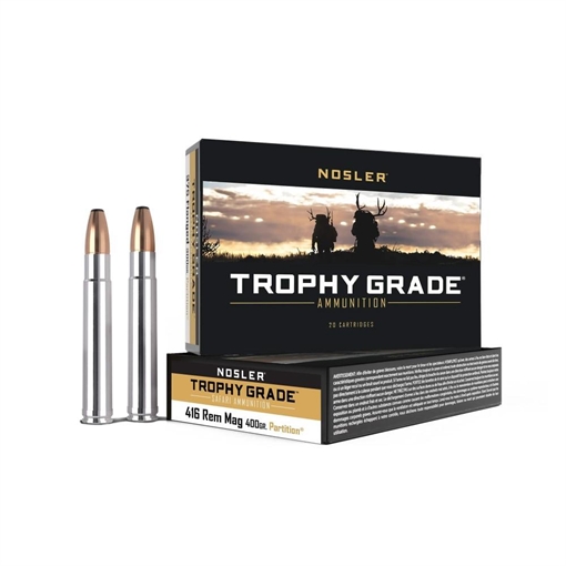 Picture of Nosler Safari Rifle Ammunition .416 Rem Mag 400 gr PT 2400 fps - 20/ct 40616