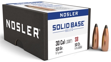 Picture of NOSLER SOLID BASE 30CAL 150GR SP 50/3 38060 054041380607