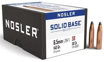 Picture of NOSLER SOLID BASE 6.5MM 140GR SP 50/3 38052 054041380522