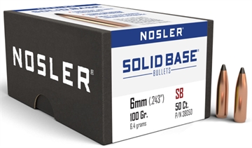 Picture of NOSLER SOLID BASE 6MM 100GR SP 50/3 38050 054041380508