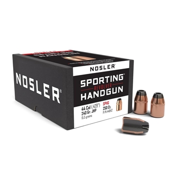 Picture of Nosler Nosler Sporting Handgun Revolver Bullet .44 Cal. 240 gr. Jacketed Hollow Point 250 pk. 44842