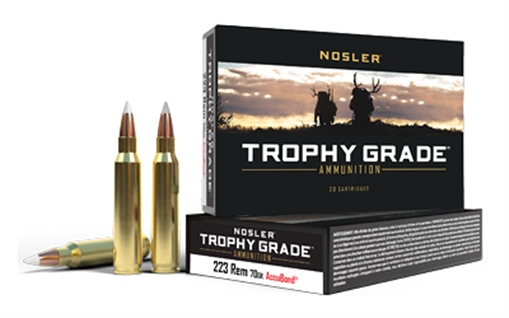 Picture of Nosler Trophy Grade, 223 Remington, 70 Grain, AccuBond, 20 Round Box 61036