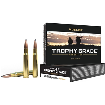 Picture of Nosler Trophy Grade Rifle Ammunition .30-06 SPRG 165 gr Partition 2950 fps 20/ct 61018