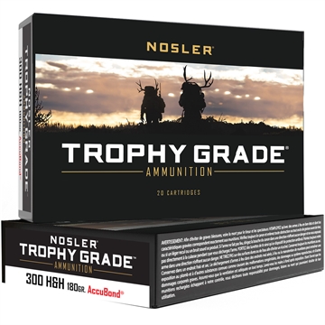 Picture of Nosler Trophy Grade 300H&HMag 180gr Nosler AccuBond 20 Per Box/10 Case 60060